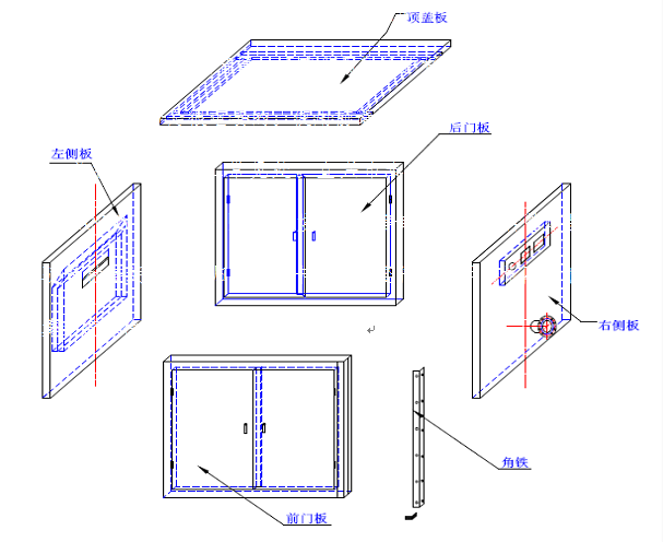 羅茨風(fēng)機(jī)隔音罩安裝示意圖